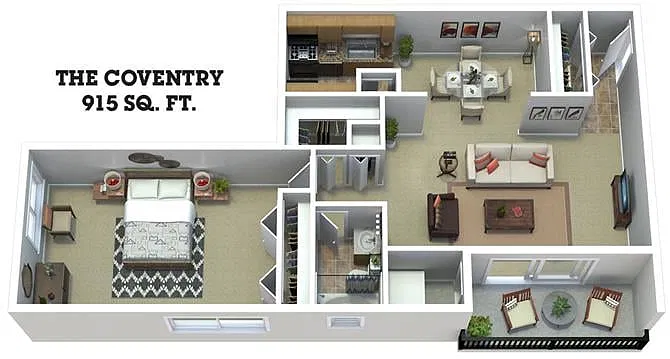 Floor plan 1Bedroom 1Bathroom