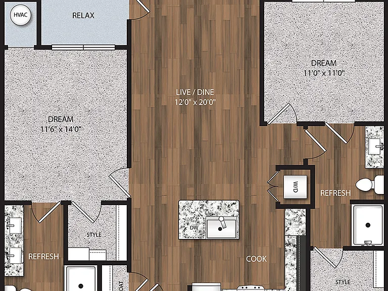 B2 | 2 bed/2bath B2 | 2 bed/2bath