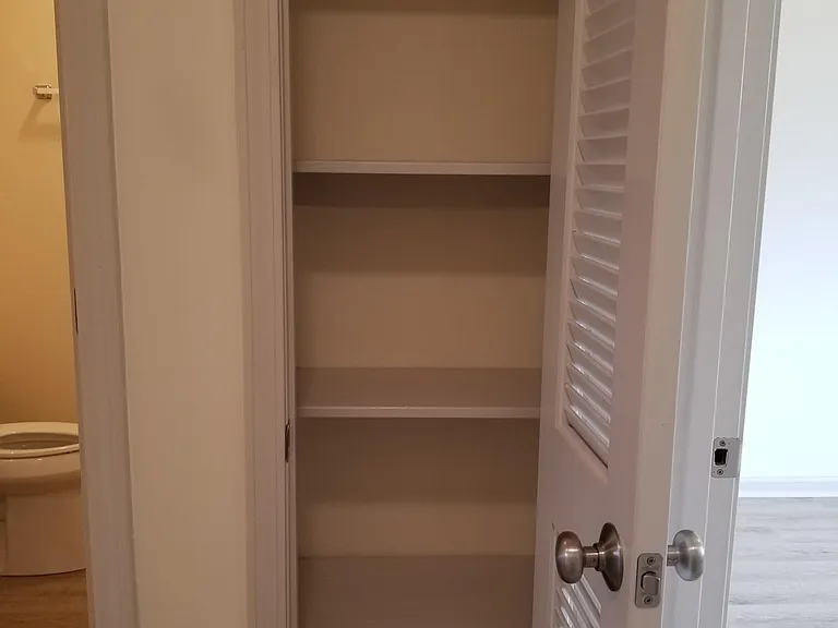 Linen storage closet