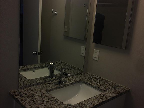 Granite counter, lots of space underneath 