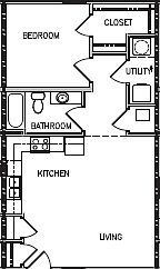 1 bedroom floorplan