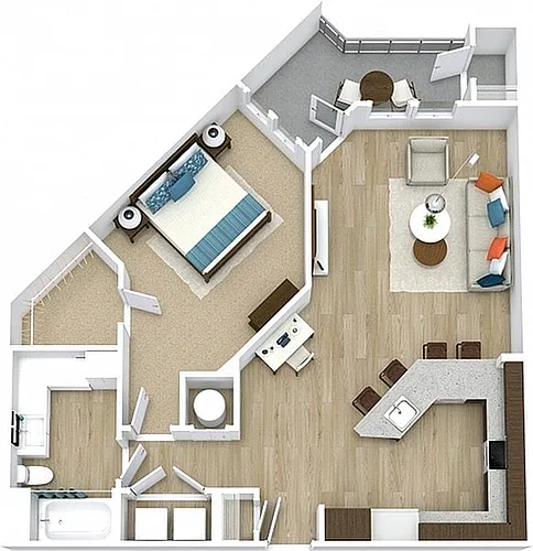 Floor plan 1x1J