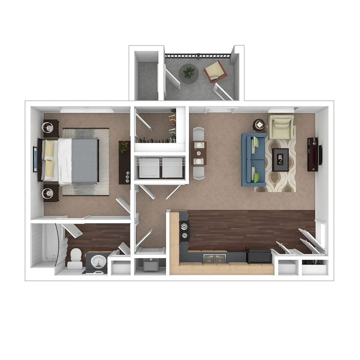 Floor plan The Catherine - 1x1