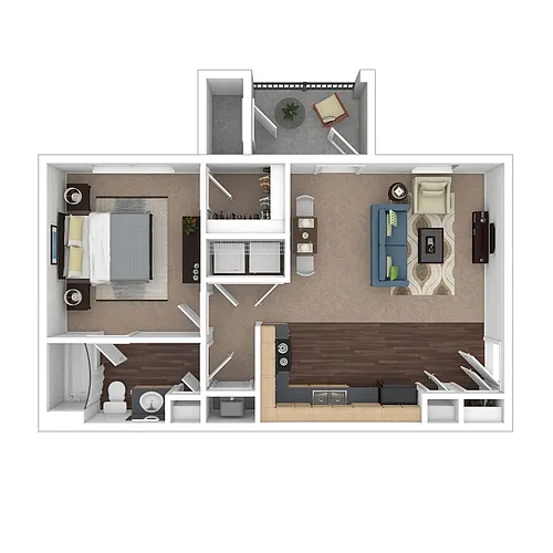 Floor plan The Catherine - 1x1