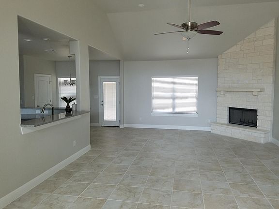 Living Room and Fireplace shot from Front Door