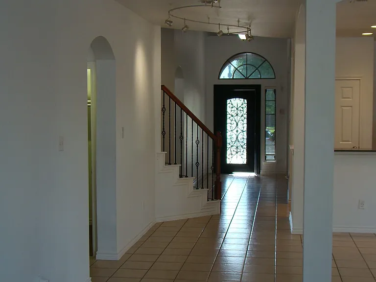 View from family room to front door.