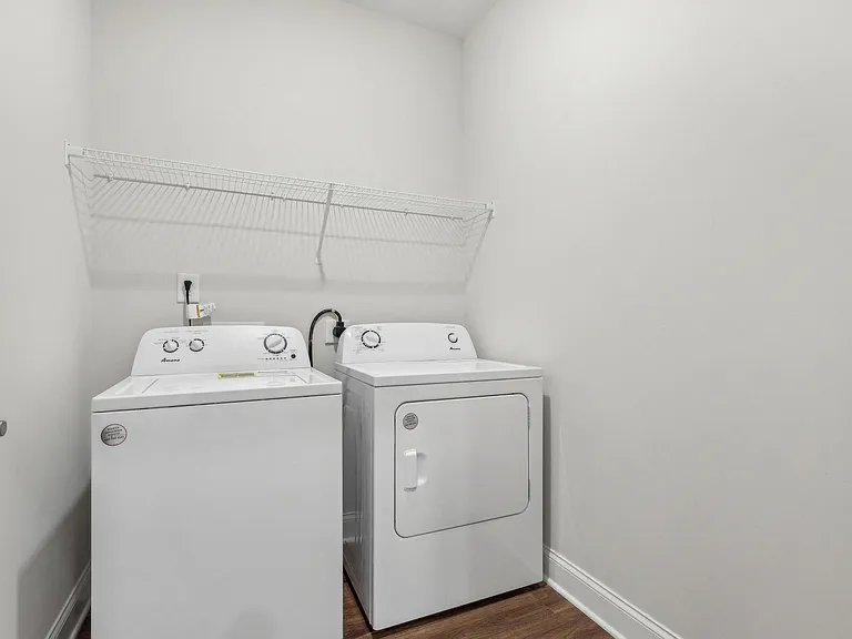 Full size washer and dryer in every home.