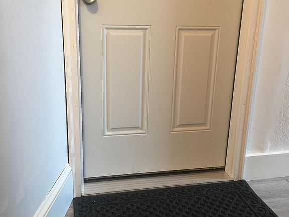 Front door with numeric keypad