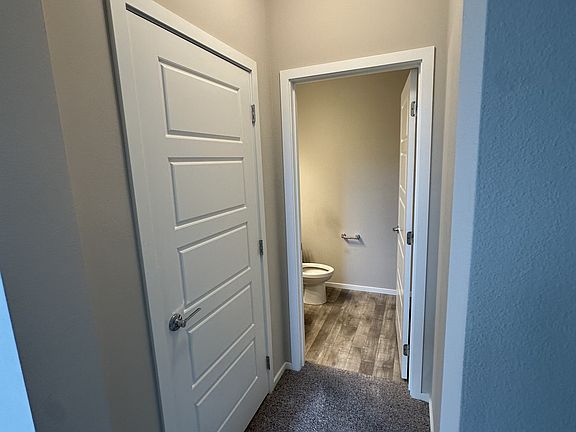 Downstairs half-bath and storage closet