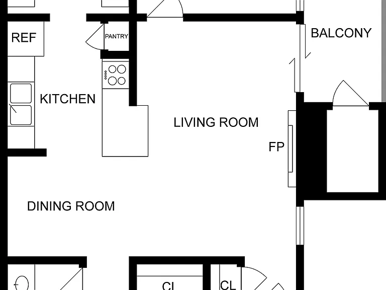 2 BR x 2 BA - A Floorplan 2 BR x 2 BA - A Floorplan
