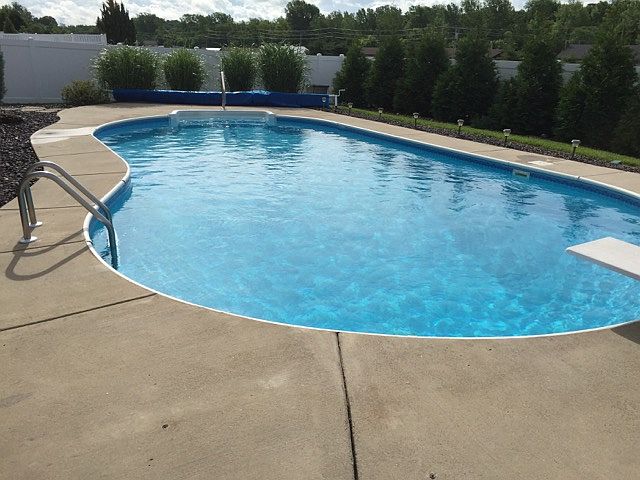 Pool and backyard