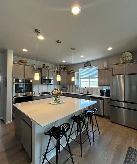Chef's gourmet kitchen with huge island