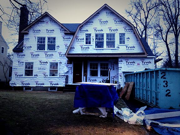 New front prior to siding