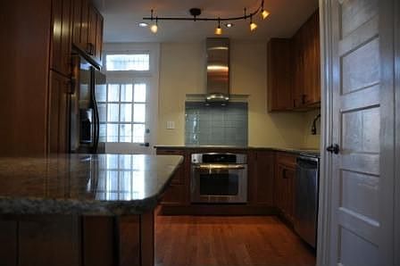 View into kitchen