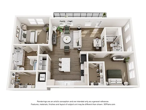 Floor plan De Tonti - Carriage House
