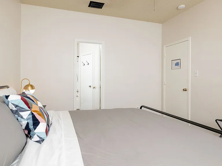 Primary bedroom- King bed with attached bathroom