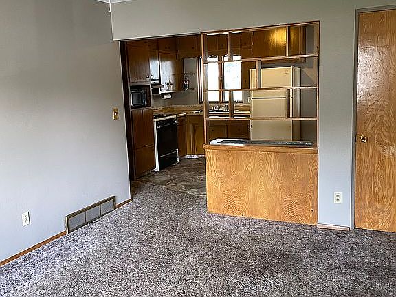 Living room into kitchen