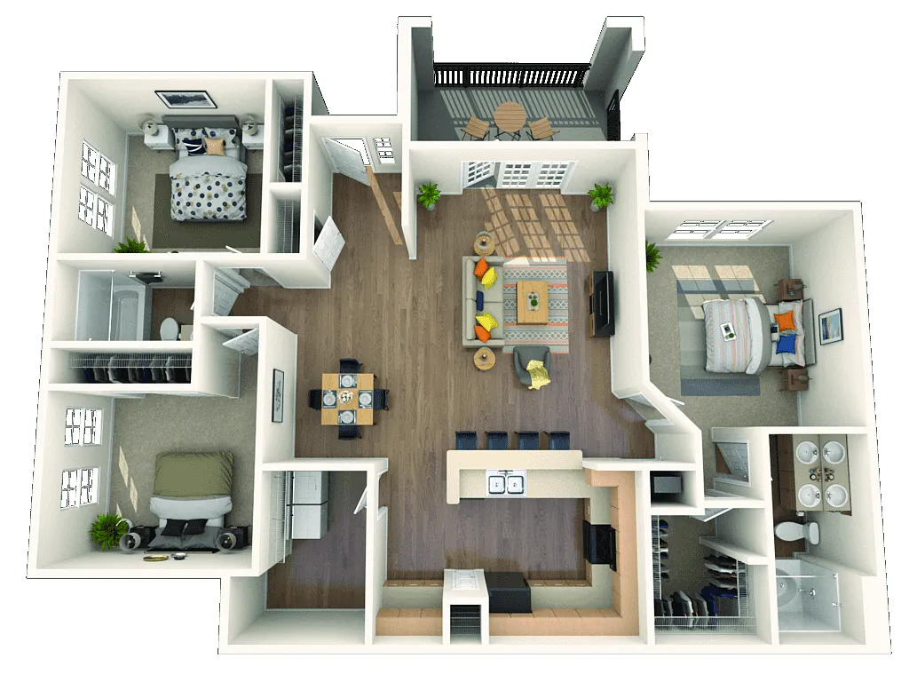 Floor plan C2/C3 - The Scarlet