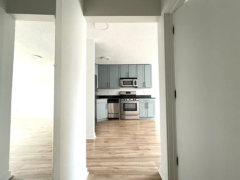 View of Kitchen from hallway.