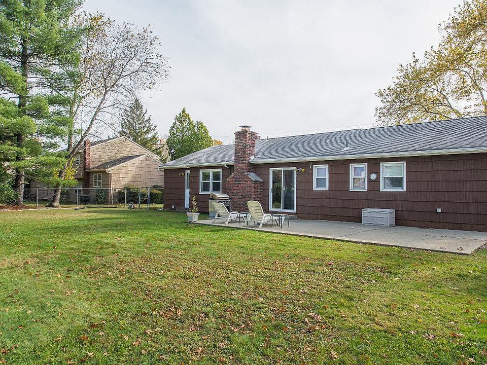 Large backyard with patio