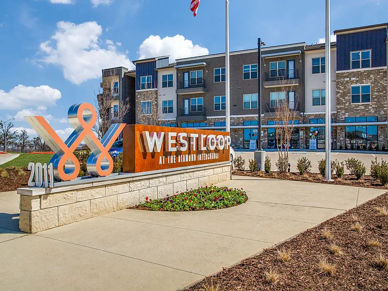 Westloop community entrance sign