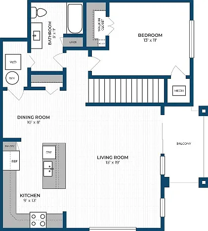 Floor Plan 1F | Seasons at Mount Pleasant | Apartments in Mount Pleasant, WI Floor Plan 1F | Seasons at Mount Pleasant | Apartments in Mount Pleasant, WI
