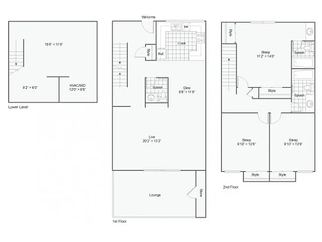 Floor plan Buckingham Townhome