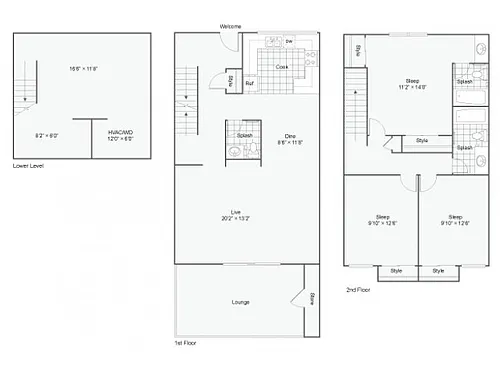 Floor plan Buckingham Townhome