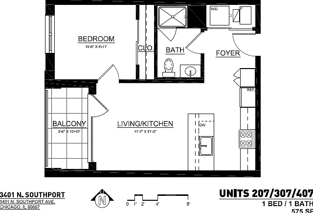 07 Tier - 1 bed 1 bath w/Balcony 07 Tier - 1 bed 1 bath w/Balcony