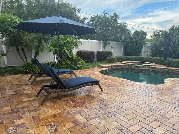 Pool decking backyard