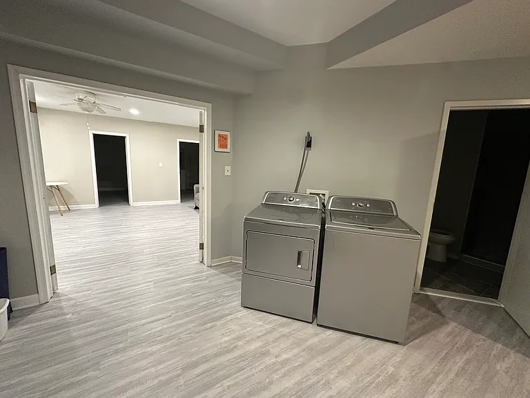 Full size washer & dryer.