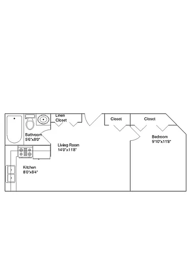 Floor plan 1 Bedroom