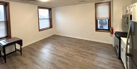 Living room and kitchen area
