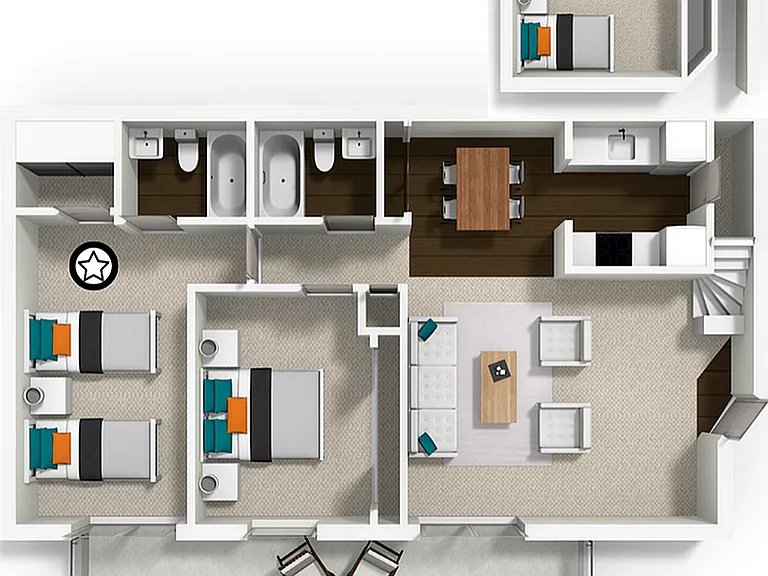 Extra Large ILP Floorplan (2X2LOFT) Extra Large ILP Floorplan (2X2LOFT)