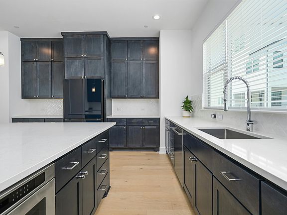 Built in microwave, luxury refrigerator.