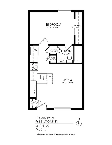Floor plan 1 Bedroom 1 Bathroom
