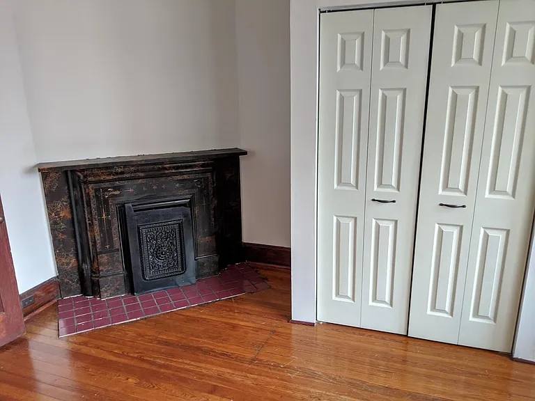 decorative fireplace in front bedroom