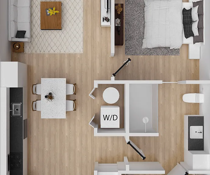 Gusto 3 - 687 square foot one bedroom, one bath apartment Gusto 3 - 687 square foot one bedroom, one bath apartment
