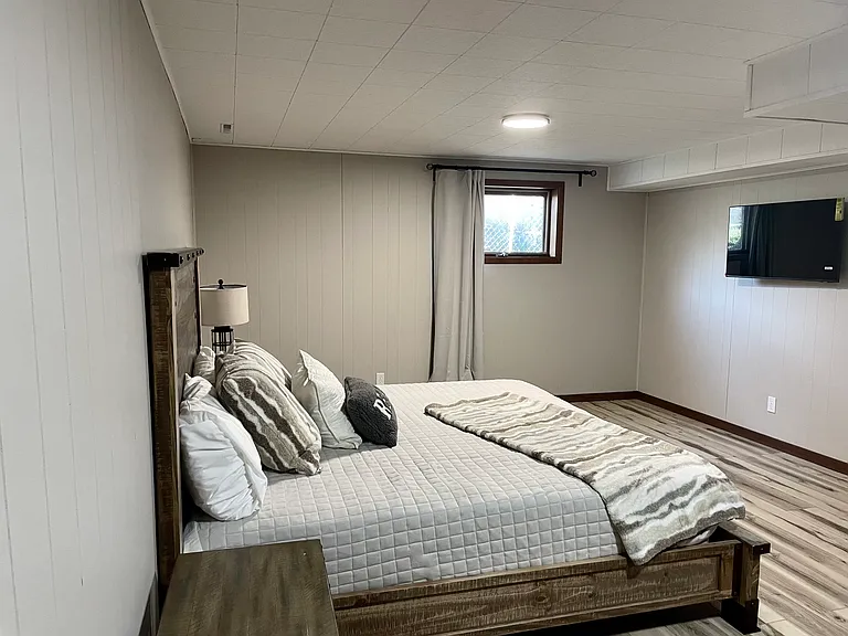 Large bedroom in lower level.