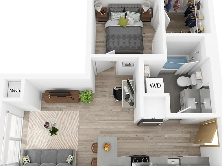 Plan N | 1 bedroom, 1 bathroom Plan N | 1 bedroom, 1 bathroom