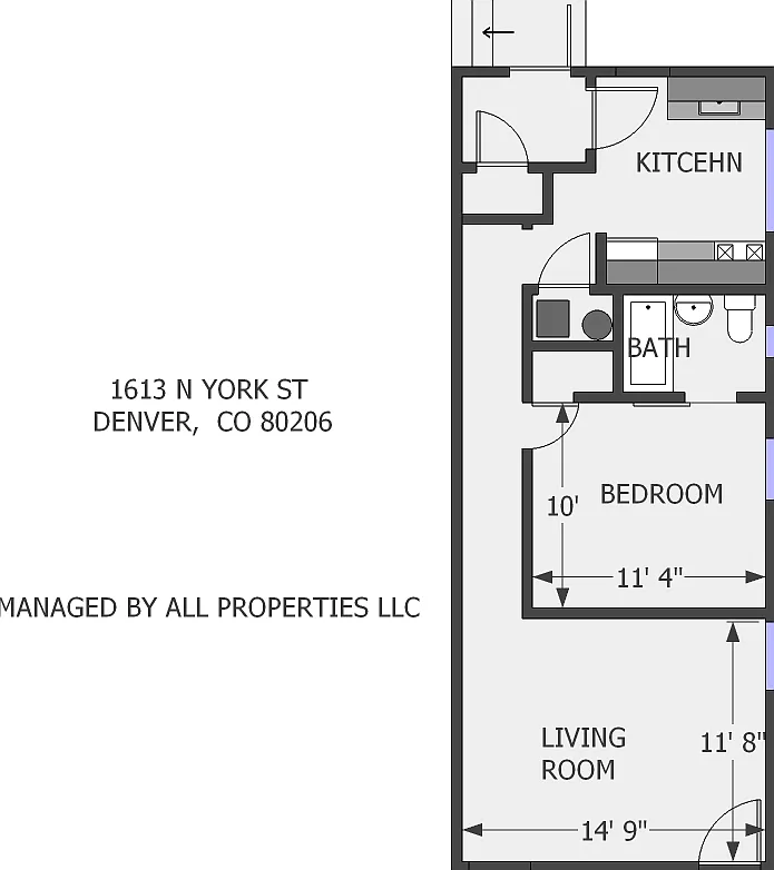 1 bed, 600 sqft, $1,195 — Photo 2