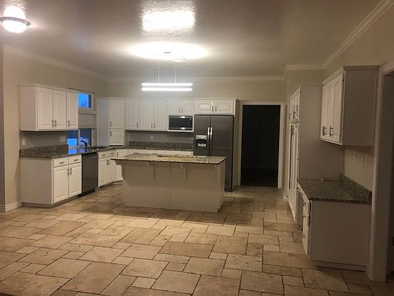 Kitchen with new LED lighting.