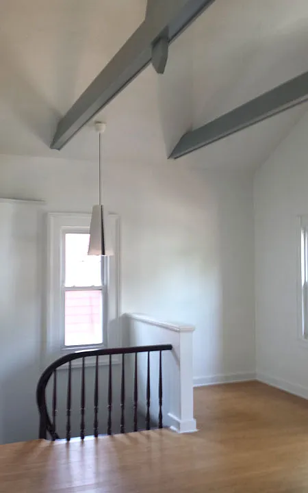 3. Top of stair to part of open-plan living area W view