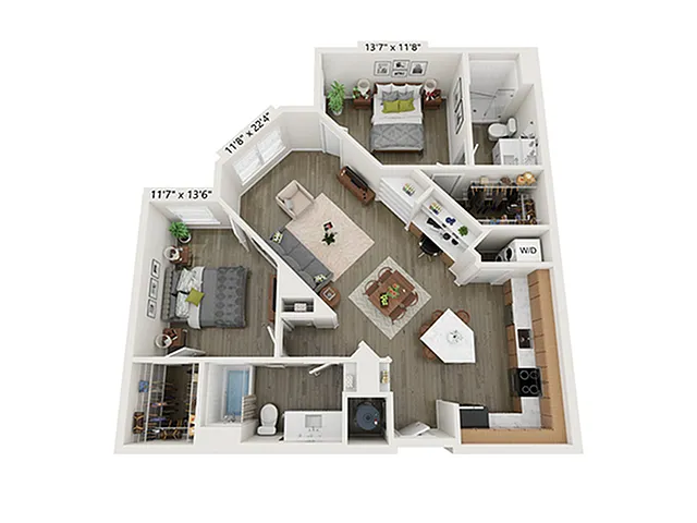 Floor plan 2x2D