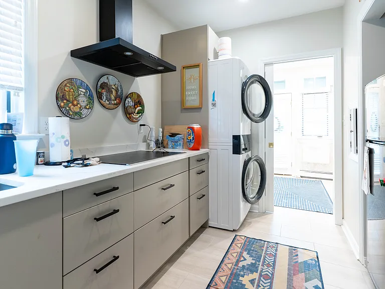Washer/Dryer in chef's kitchen.