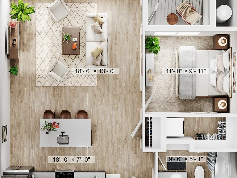 1BR/1BA - A3 - 723SQFT 1BR/1BA - A3 - 723SQFT