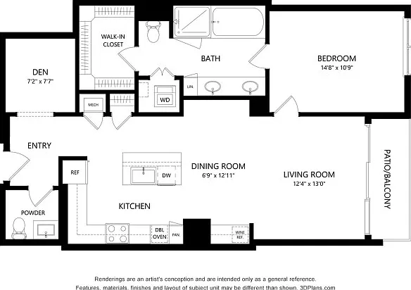 A5 1 bed 1.5 bath - 1054Square Feet A5 1 bed 1.5 bath - 1054Square Feet