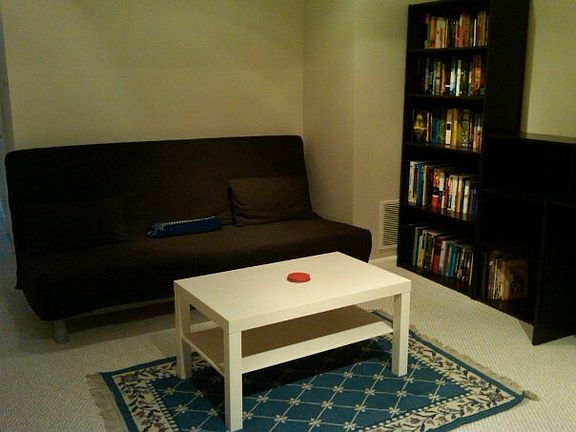 recreational room in basemen