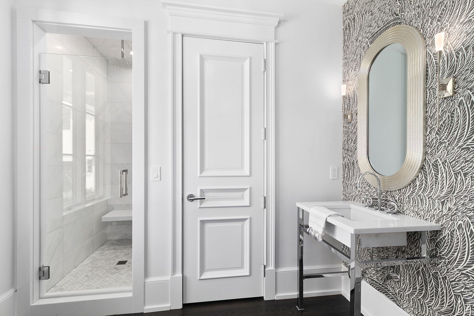 Formal Powder Room with Shower