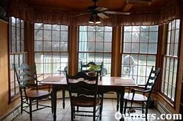 eat in kitchen with backyard view